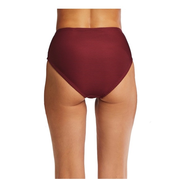 Time and Tru Maroon Two-Piece Bikini Swim Suit Size S (4-6) - Picture 11 of 14